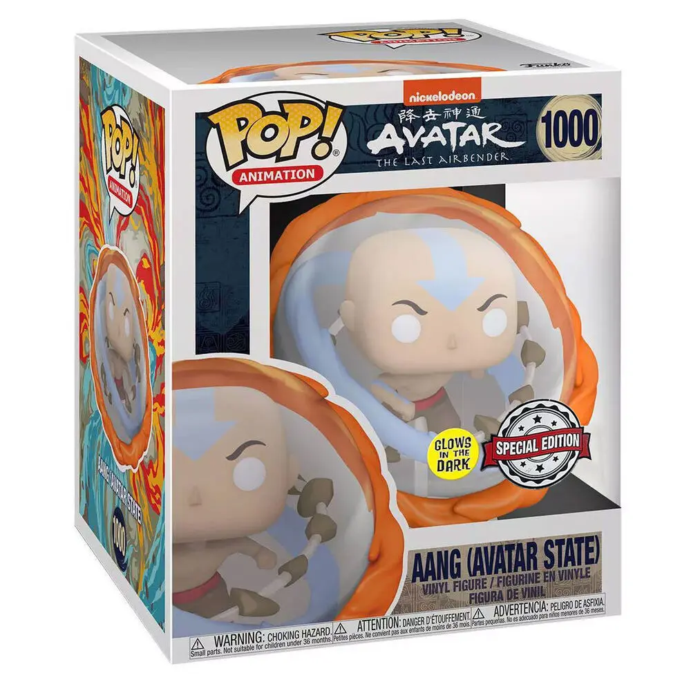 Funko POP figura Avatar Aang All Elements Glow in the Dark Exkluzív termékfotó