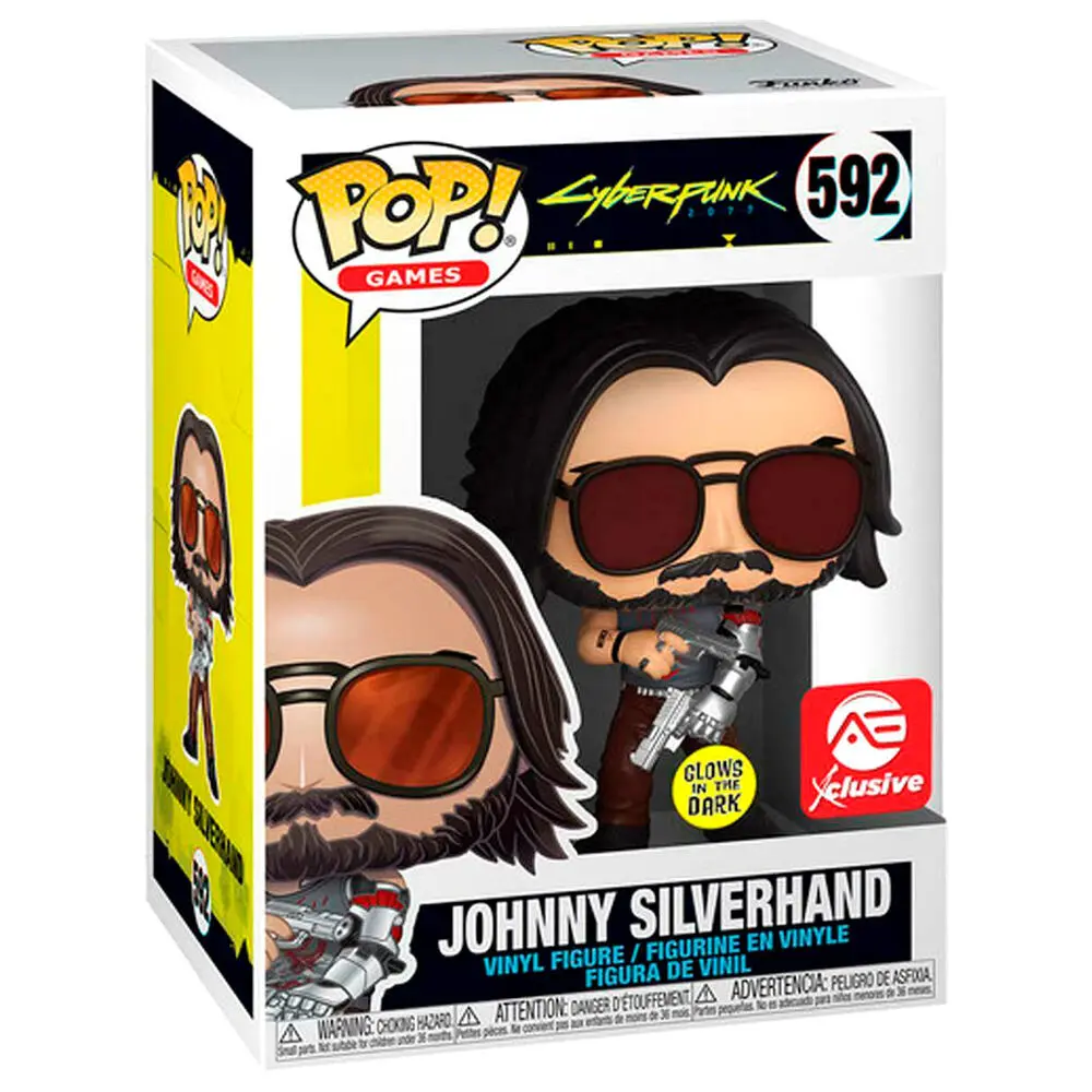 Funko POP figura Cyberpunk 2077 Johnny Silverhand with Gun Exkluzív termékfotó
