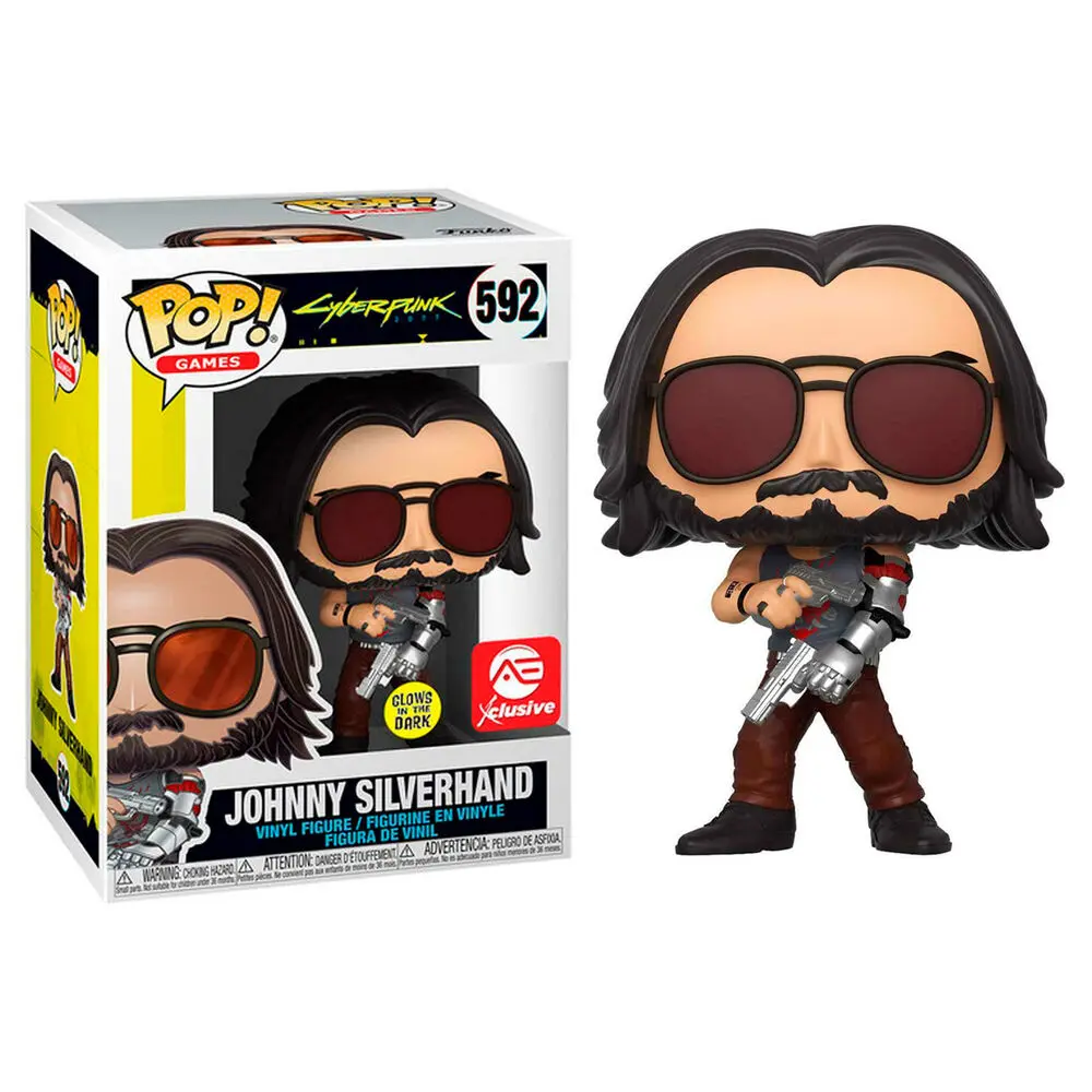 Funko POP figura Cyberpunk 2077 Johnny Silverhand with Gun Exkluzív termékfotó