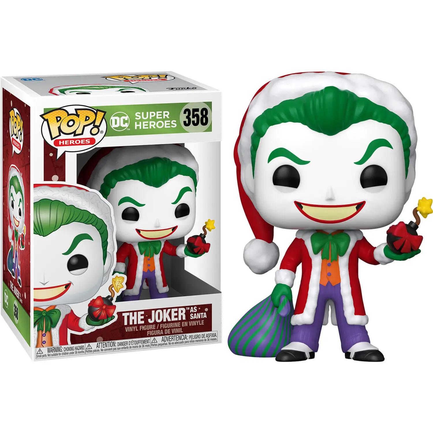 Funko POP figura DC Holiday Santa Joker termékfotó