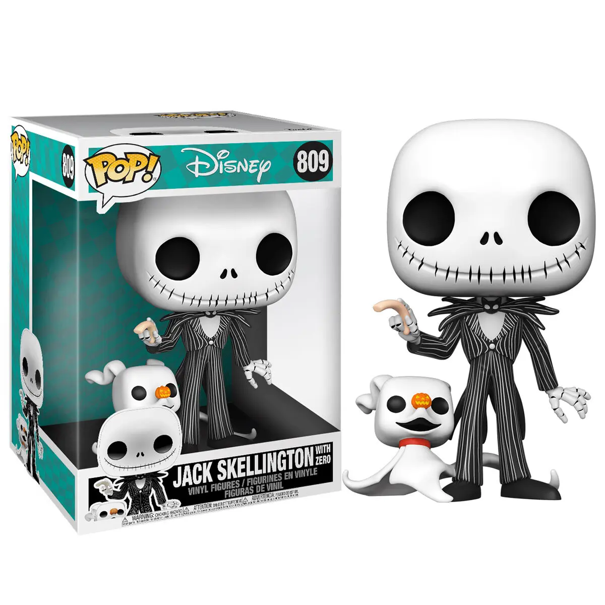 Funko POP figura Disney Nightmare Before Christmas Jack With Zero 25cm Exkluzív termékfotó