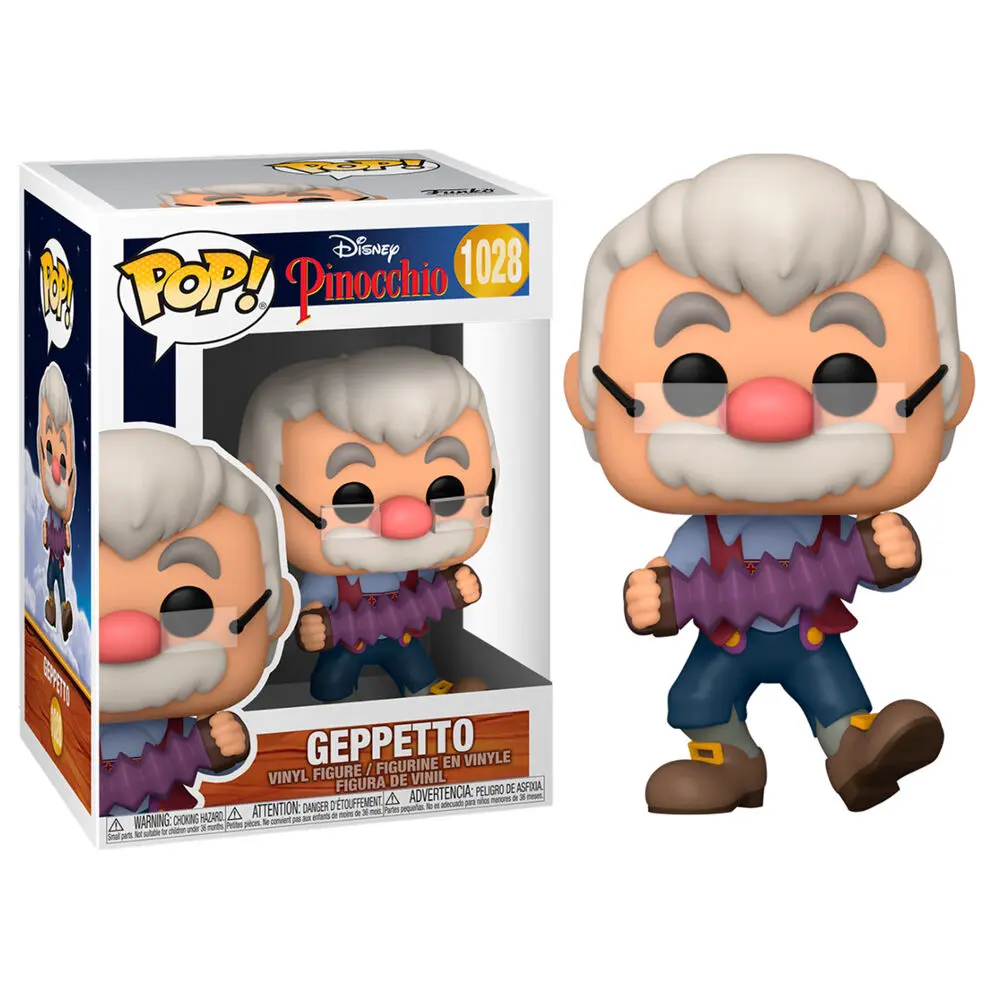 Pinocchio 80th Anniversary POP! Disney Vinyl Figure Geppetto W/Accrdion 9 cm termékfotó