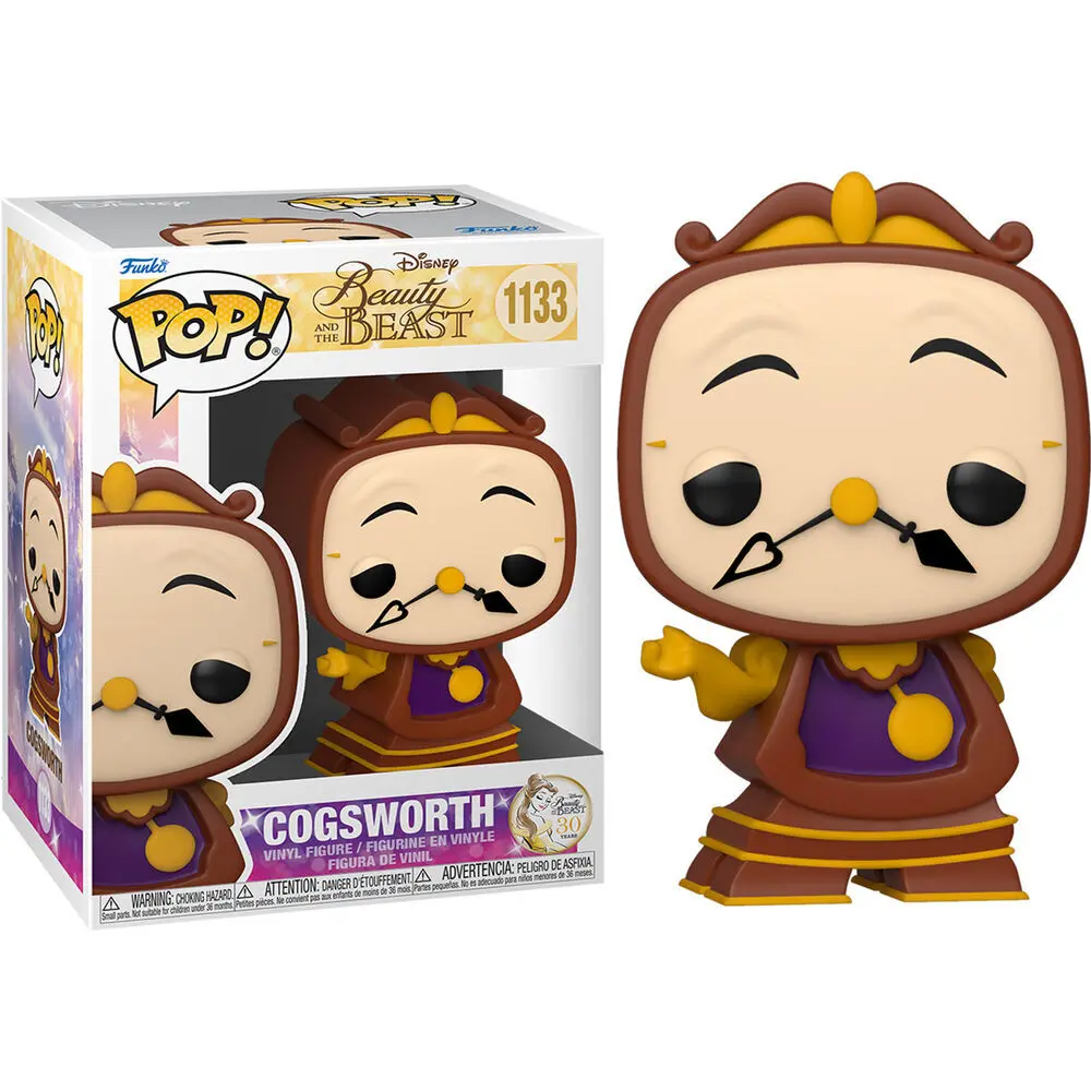 Beauty and the Beast POP! Movies Vinyl Figure Cogsworth 9 cm termékfotó