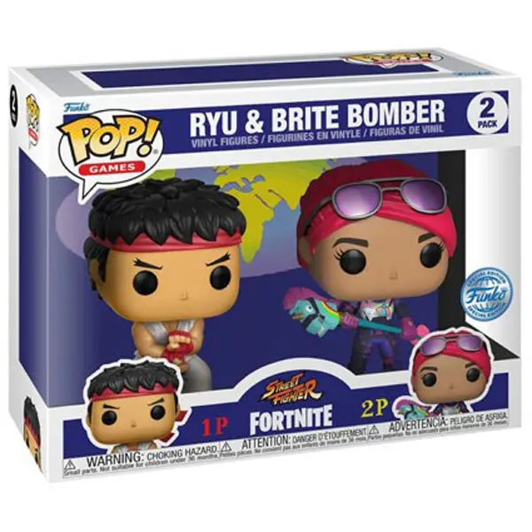 Funko POP figura Fortnite Street Fighter Ryu &amp; Brite Bomber termékfotó
