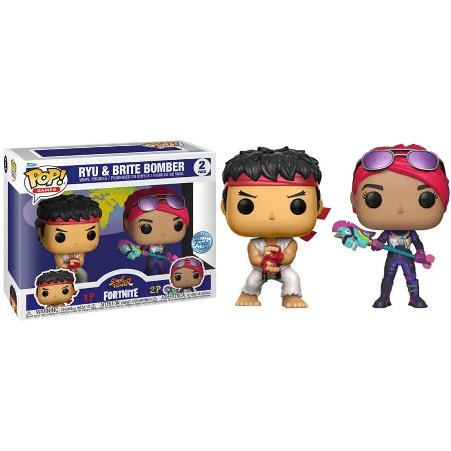 Funko POP figura Fortnite Street Fighter Ryu &amp; Brite Bomber termékfotó