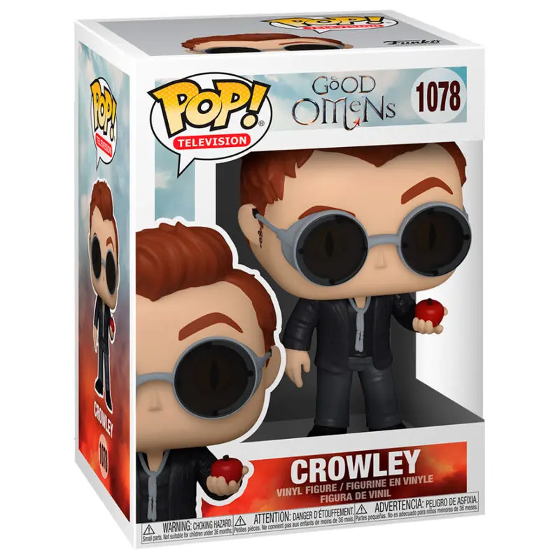 Funko POP figura Good Omens Crowley almával termékfotó