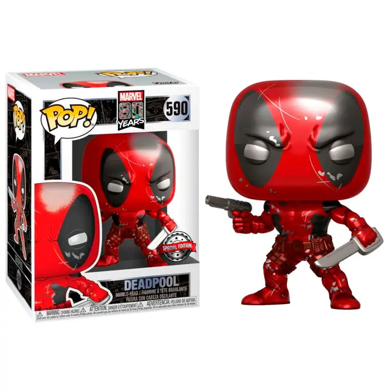 Funko POP Figura Marvel 80th First Appearance Deadpool Metallic Special ...