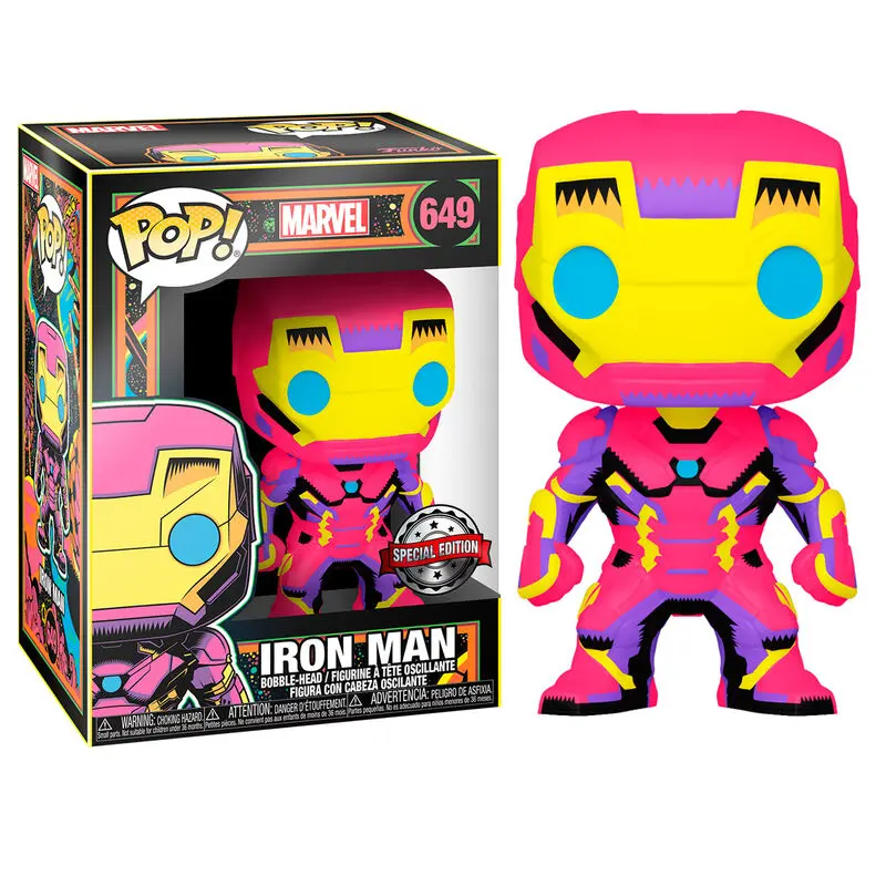 Funko POP figura Marvel Black Light Iron Man Exclusive termékfotó