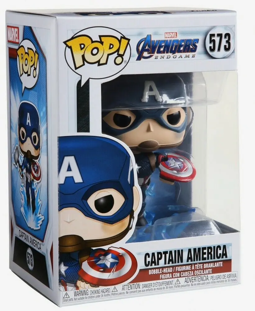 Avengers: Endgame POP! Movies Vinyl Figur Captain America w/Broken Shield & Mjölnir 9 cm termékfotó