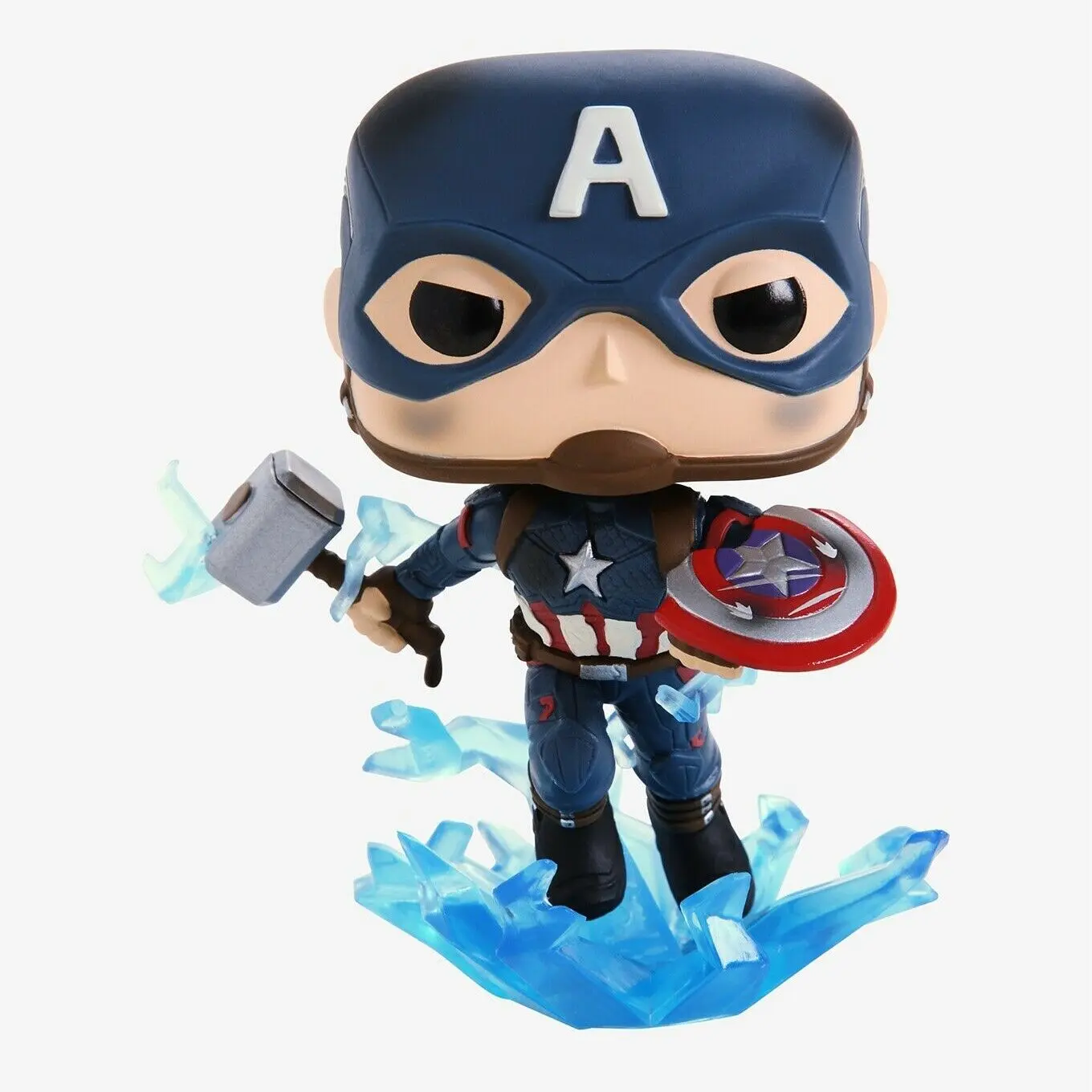 Avengers: Endgame POP! Movies Vinyl Figur Captain America w/Broken Shield & Mjölnir 9 cm termékfotó