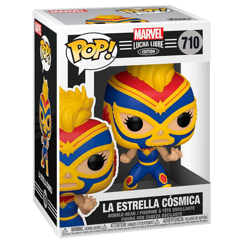 Funko POP figura Marvel Luchadores Captain Marvel La Estrella Cosmica termékfotó