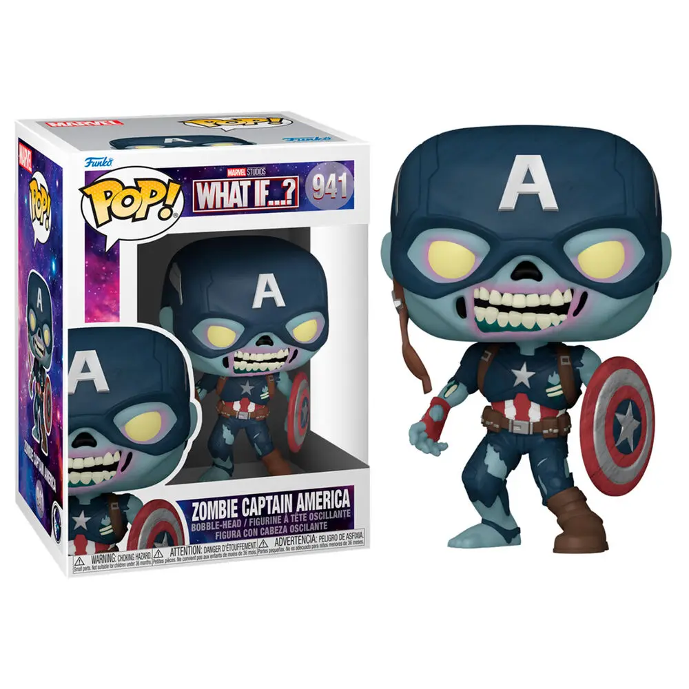 Funko POP figura Marvel What If Zombie Amerika Kapitány termékfotó