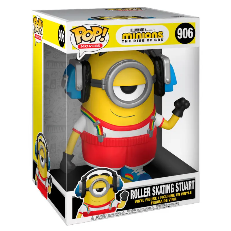 Minions II Super Sized POP! Movies Vinyl figura Roller Skating Stuart 25cm termékfotó