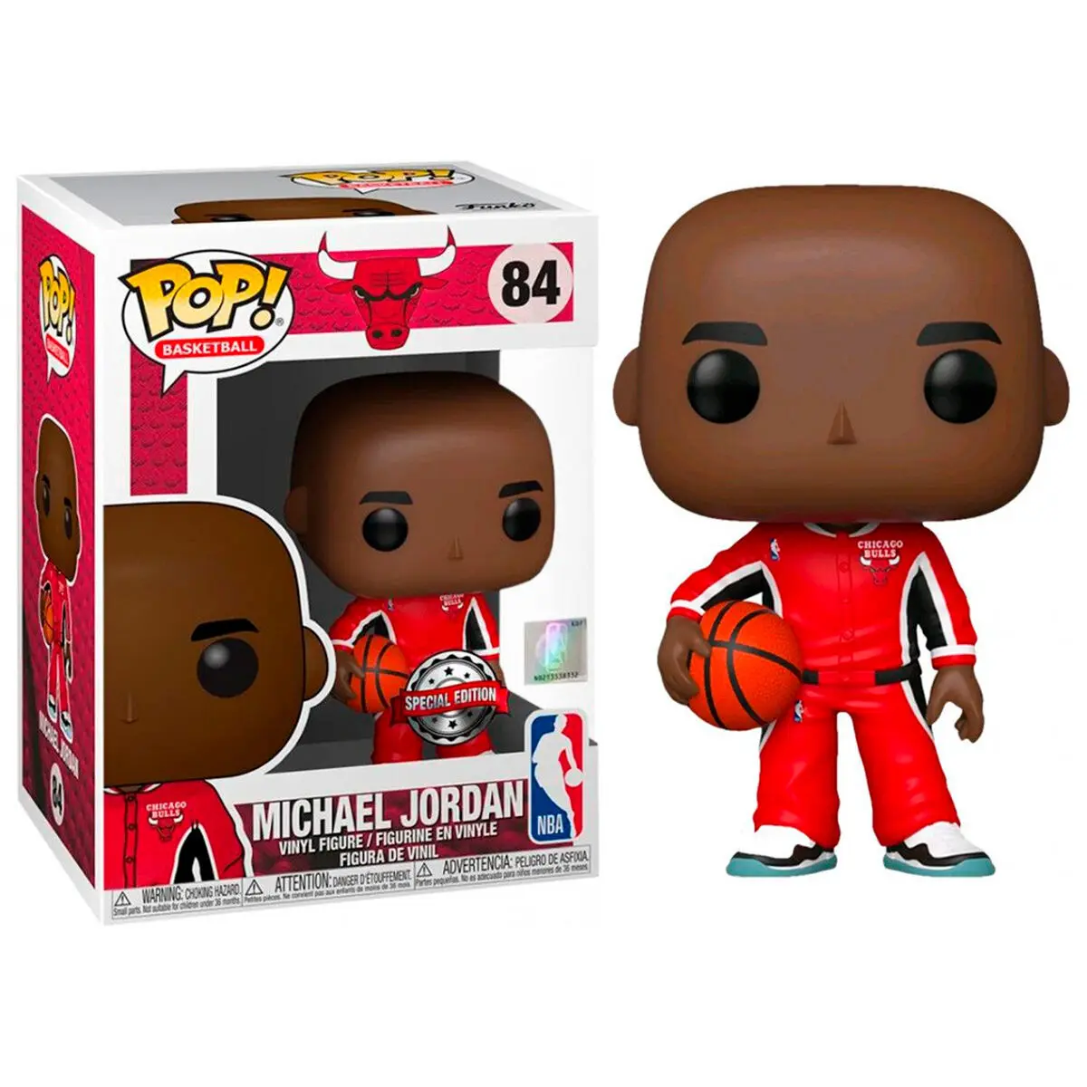 Funko POP figura NBA Chicago Bulls Michael Jordan Red Warm Ups Exkluzív termékfotó