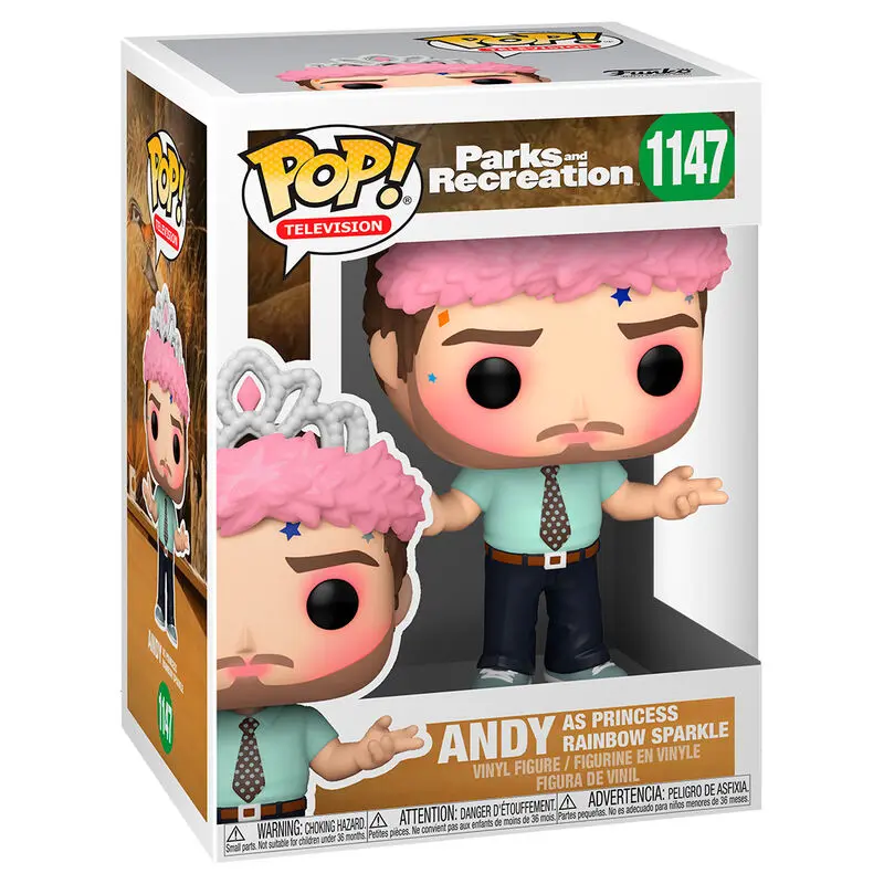 Funko POP figura Parks and Rec Andy as Princess Rainbow Sparkle termékfotó