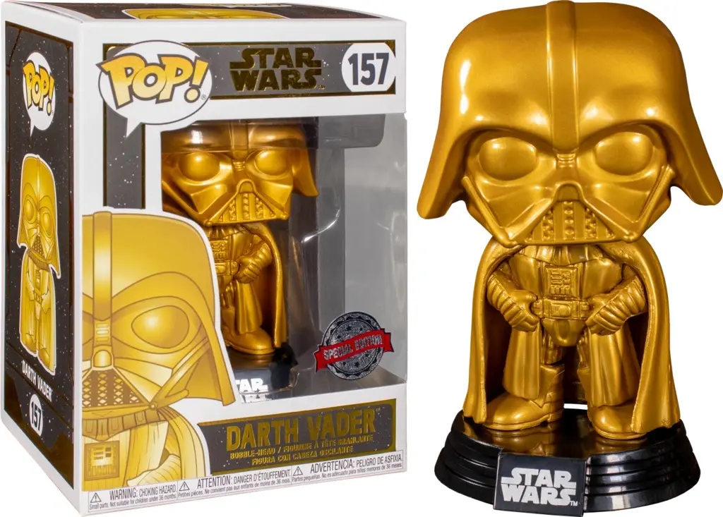 Funko POP figura Star Wars Darth Vader Gold Metallic Exkluzív termékfotó