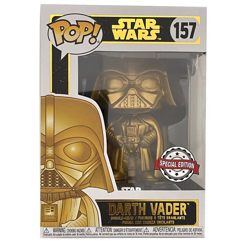 Funko POP figura Star Wars Darth Vader Gold Metallic Exkluzív termékfotó
