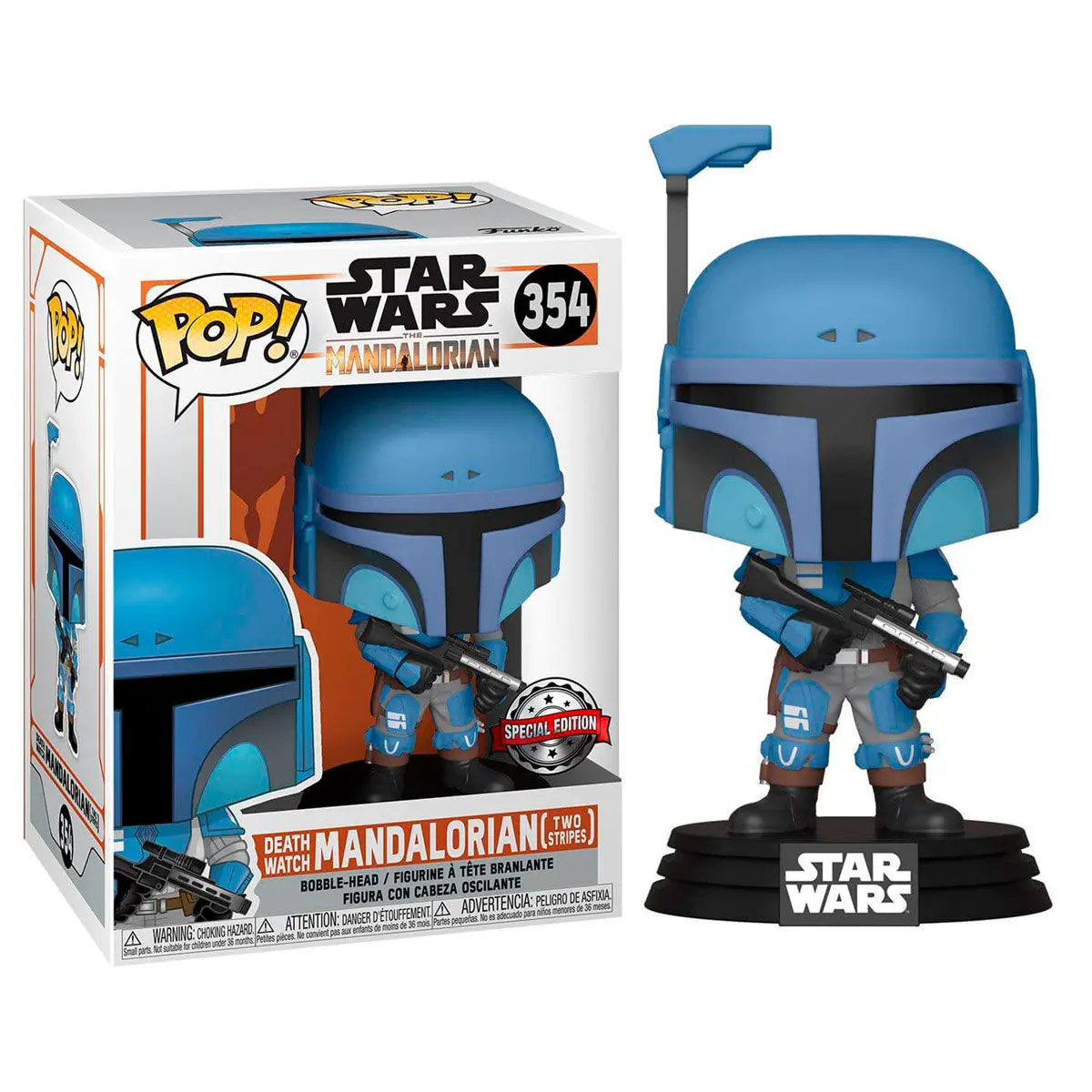 Funko POP figura Star Wars Mandalorian Death Watch Mandalorian Two Stripes Exkluzív termékfotó