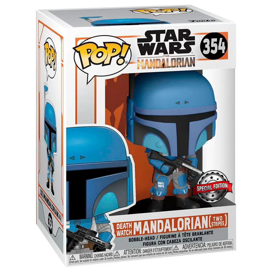 Funko POP figura Star Wars Mandalorian Death Watch Mandalorian Two Stripes Exkluzív termékfotó