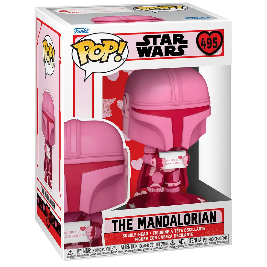 Star Wars Valentines POP! Star Wars Vinyl figura The Mandalorian 9 cm termékfotó