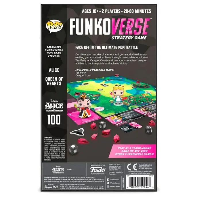 POP Funkoverse társasjáték Disney Alice Csodaországban 2db-os [angol nyelvű] termékfotó