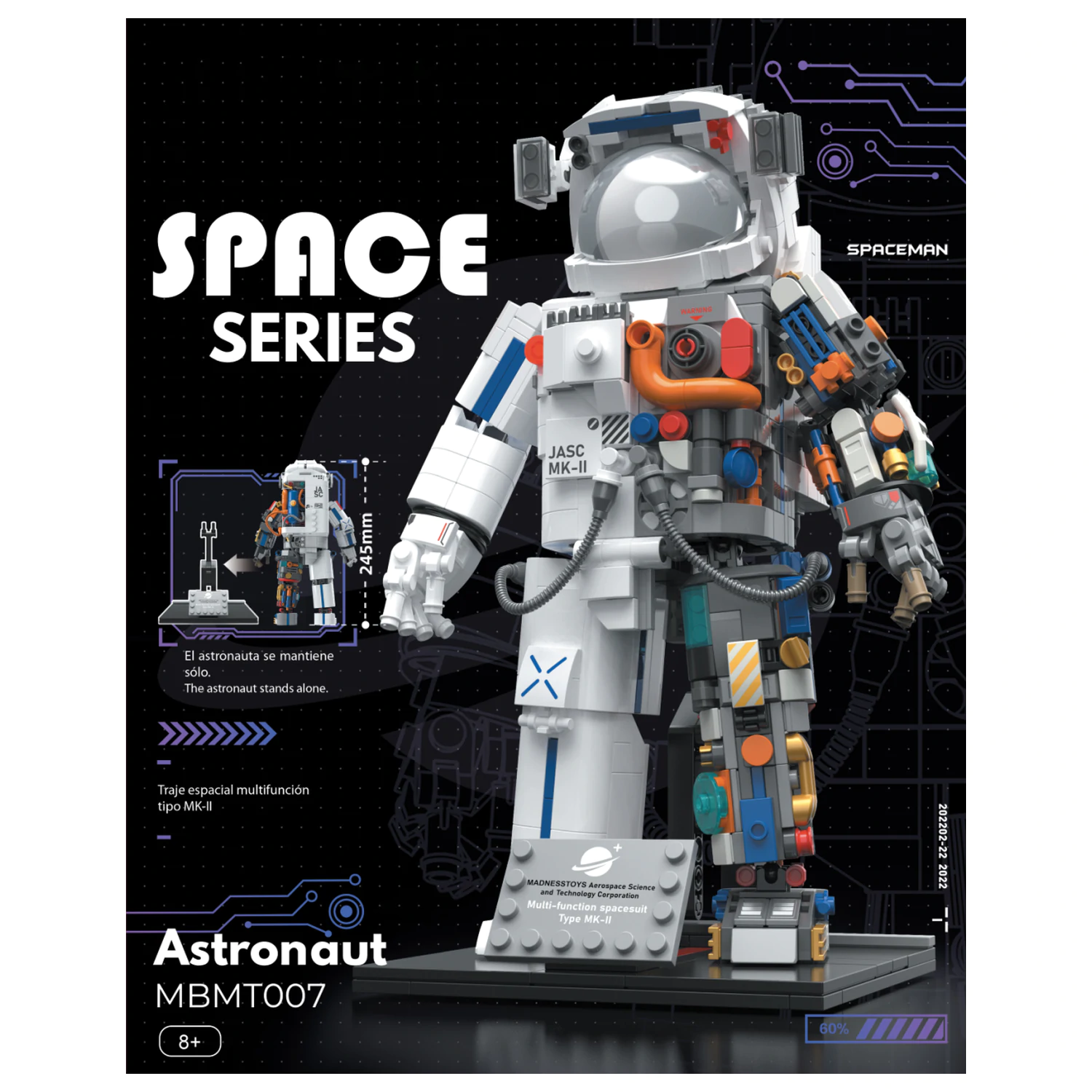 POP SERIES Astronaut építőkészlet 900 db-os termékfotó