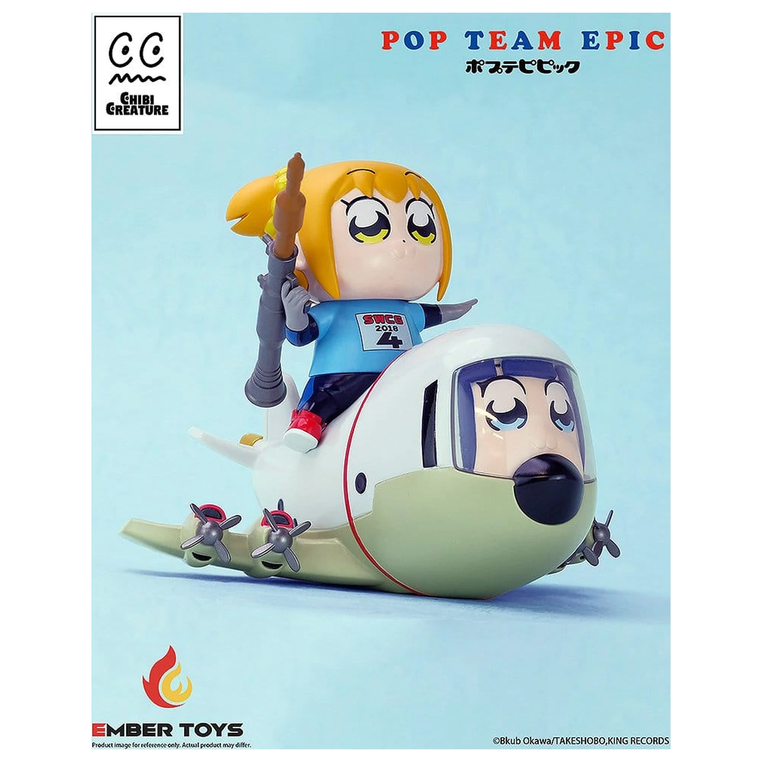Pop Team Epic Chibi Creature Vinyl 2 db-os figura csomag POPUKO & PIPIMI: Skeleton Competition Ver. termékfotó