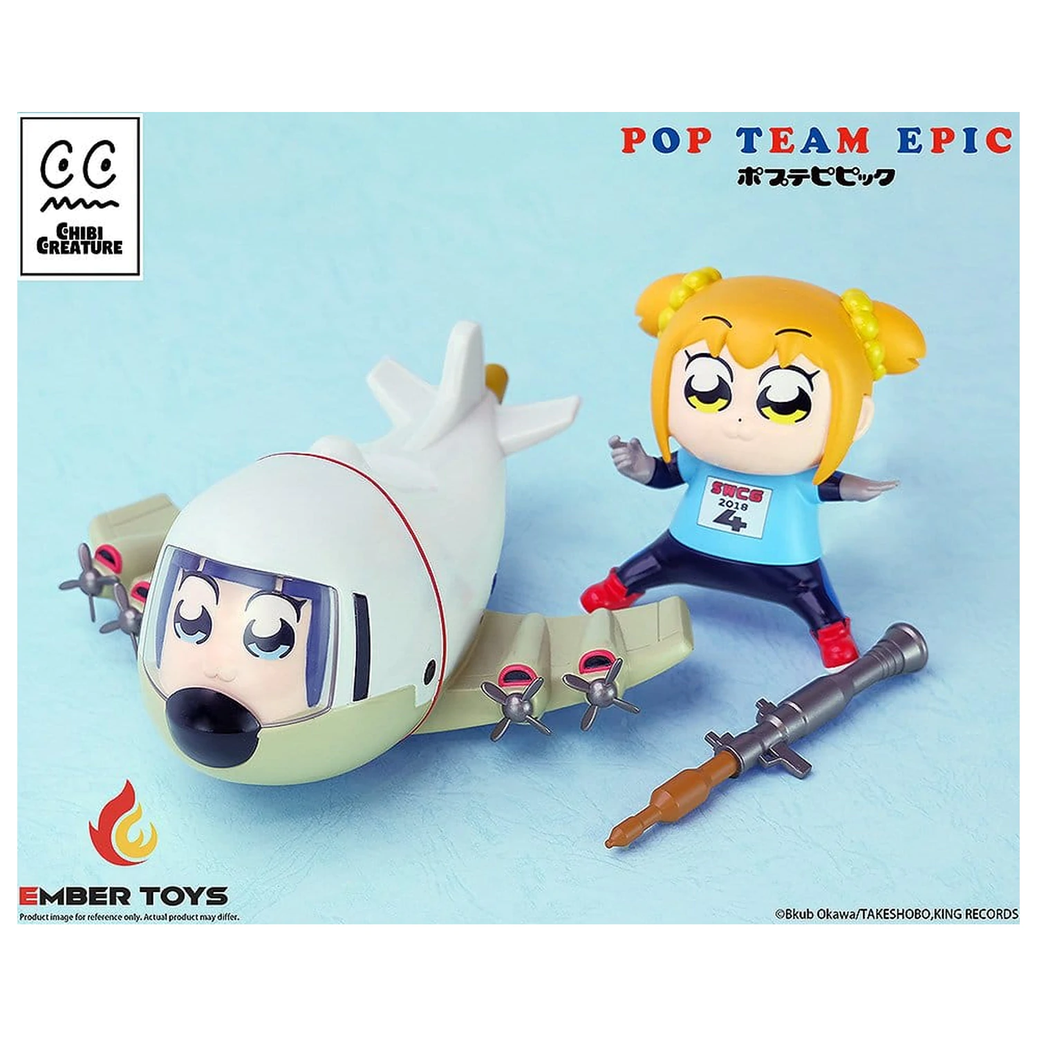 Pop Team Epic Chibi Creature Vinyl 2 db-os figura csomag POPUKO & PIPIMI: Skeleton Competition Ver. termékfotó