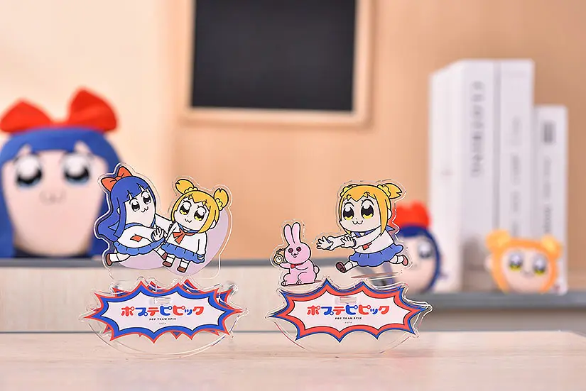Pop Team Epic GoodSmile Anyaent Rocking Popuko &amp; Rabbit állvány figura 10 cm termékfotó