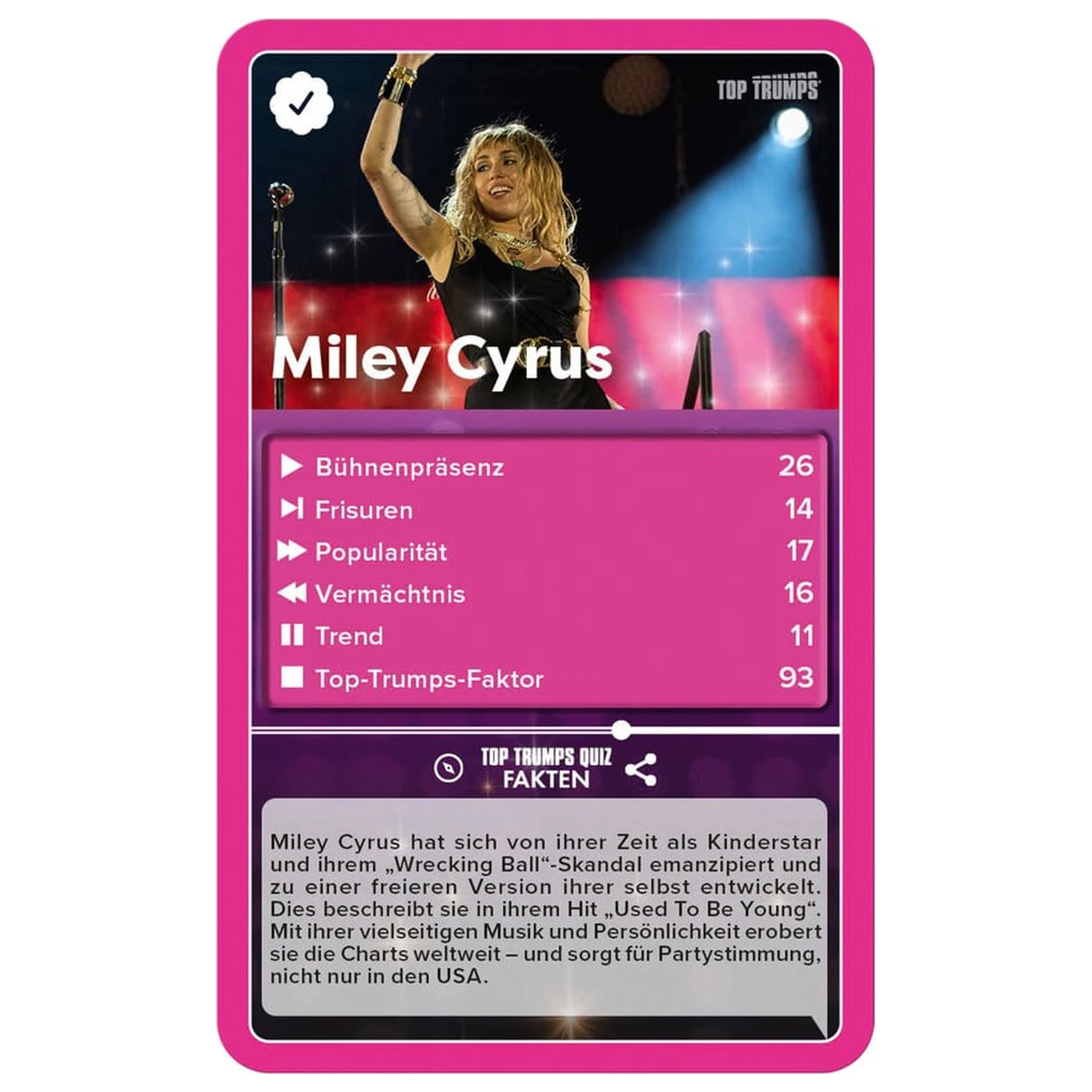Popstars Top Trumps német nyelvű kártyajáték  termékfotó