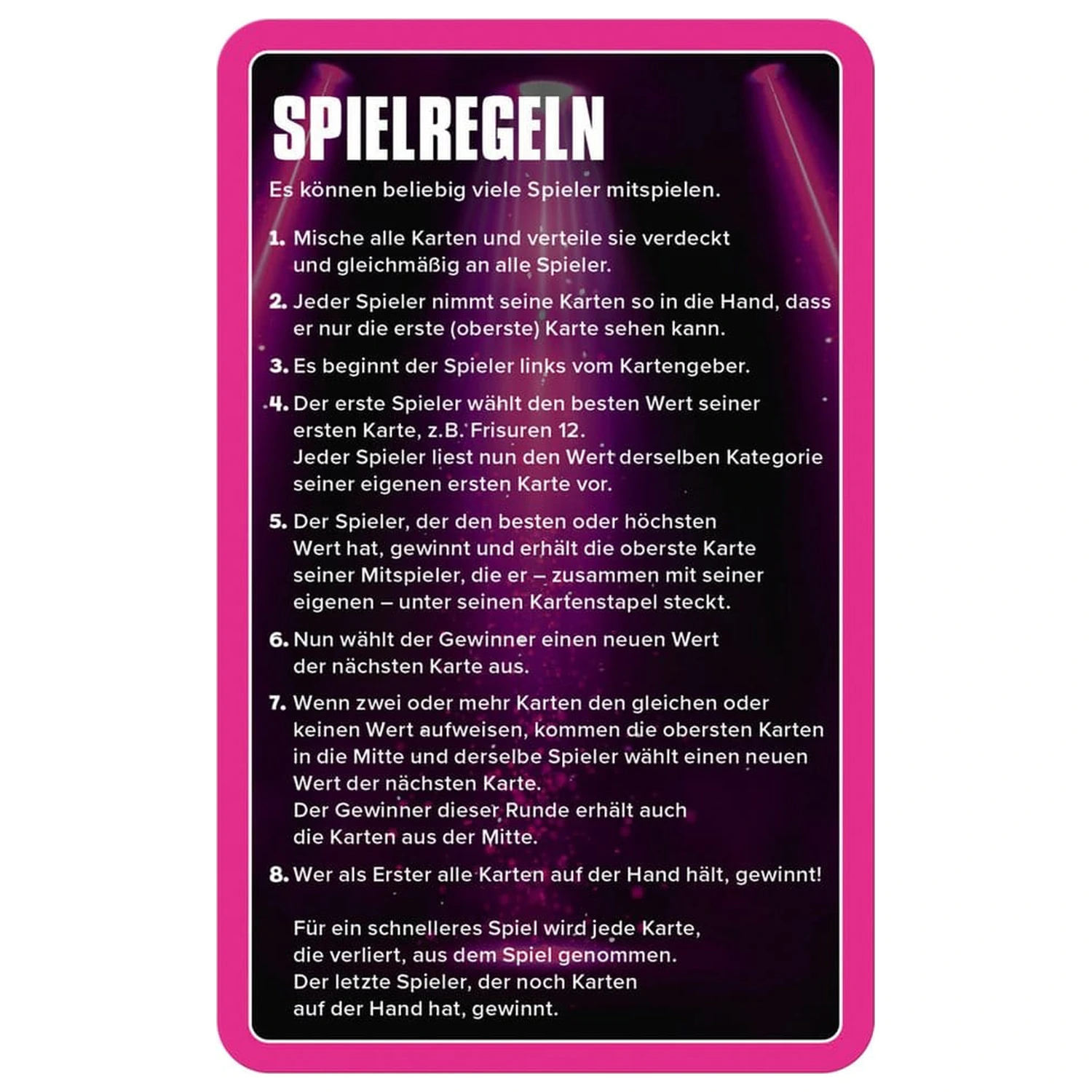 Popstars Top Trumps német nyelvű kártyajáték  termékfotó