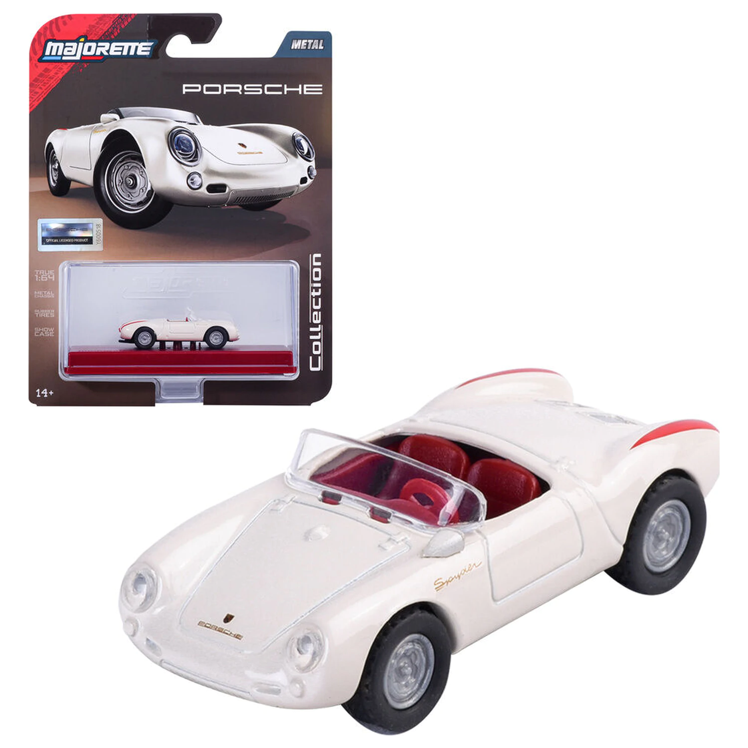 Porsche Spyder 1955 fém modell termékfotó