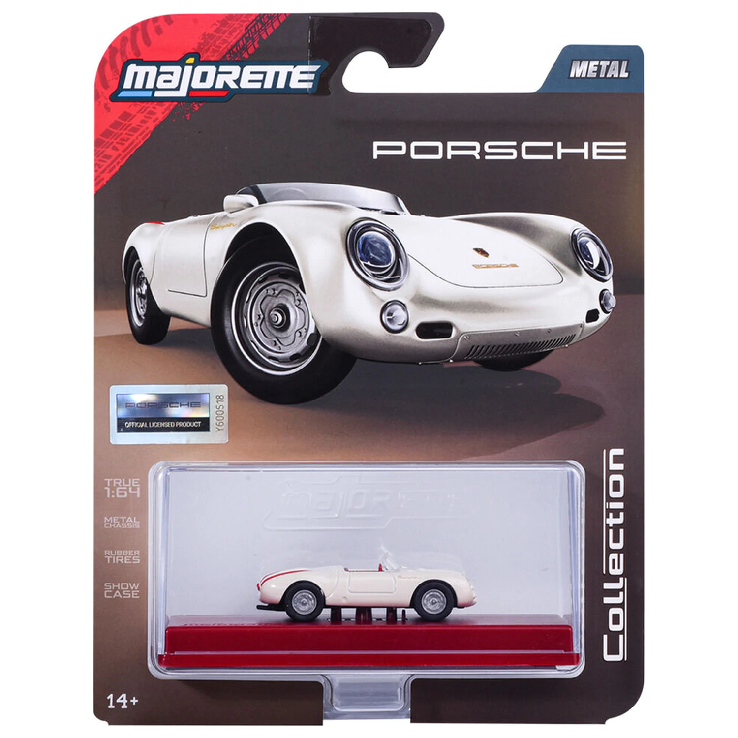 Porsche Spyder 1955 fém modell termékfotó