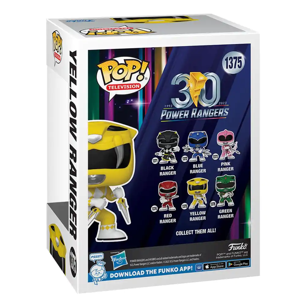 Power Rangers 30th POP! TV Vinyl Figure Yellow Ranger 9 cm termékfotó