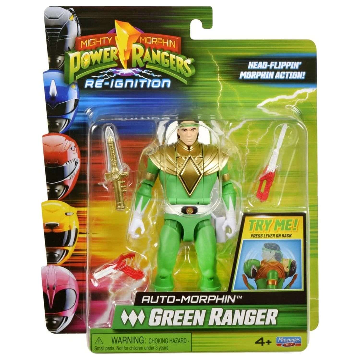 Power Rangers Auto-Morphin akciófigura Green Ranger 15 cm termékfotó