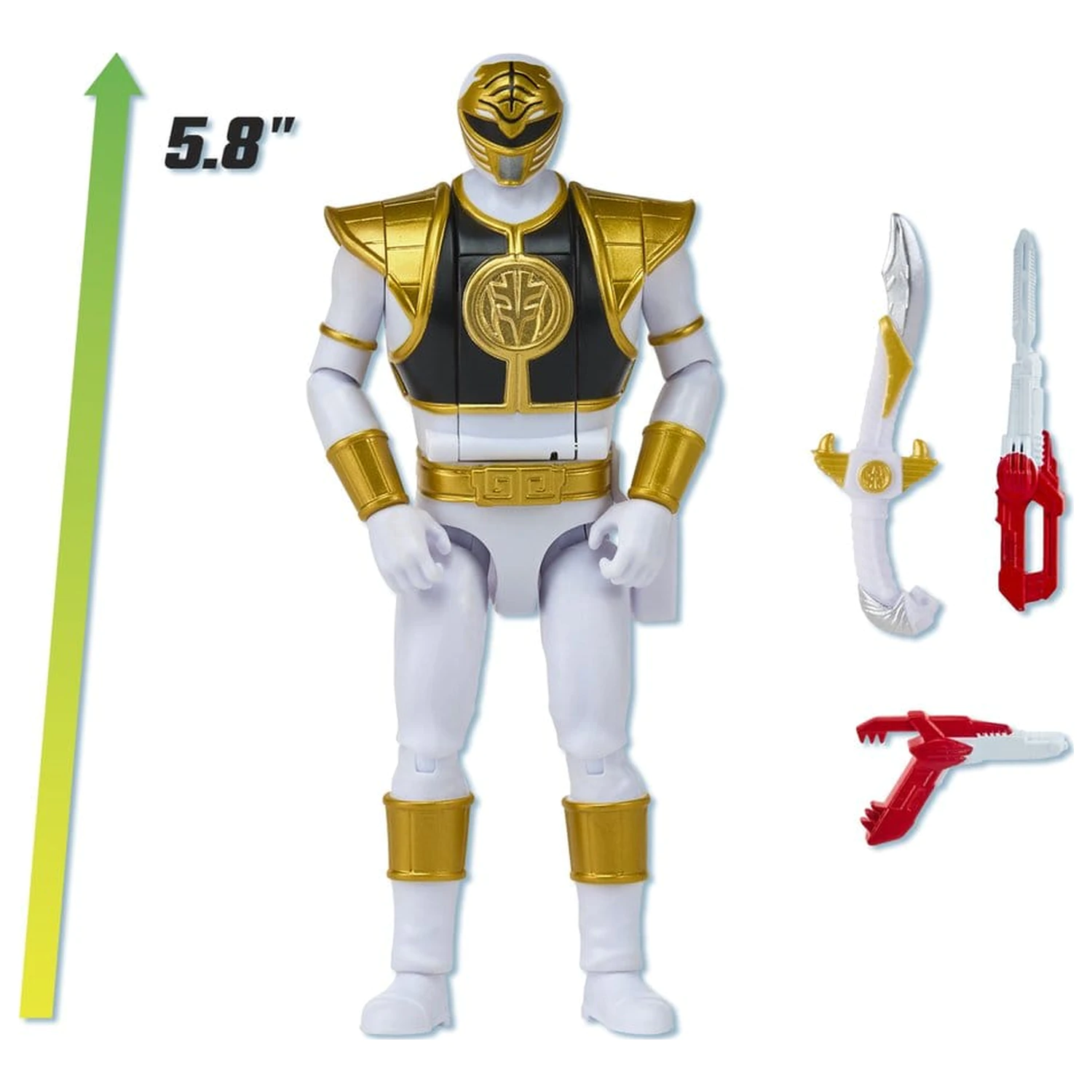 Power Rangers Auto-Morphin akciófigura White Ranger 15 cm termékfotó