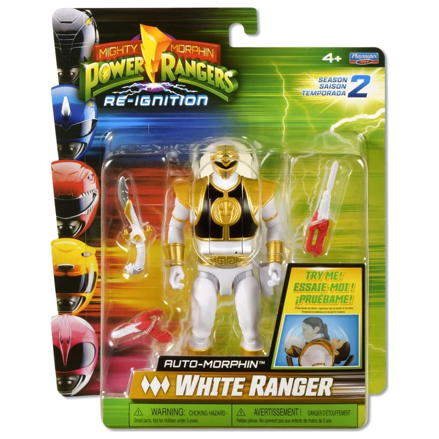 Power Rangers Auto-Morphin akciófigura White Ranger 15 cm termékfotó