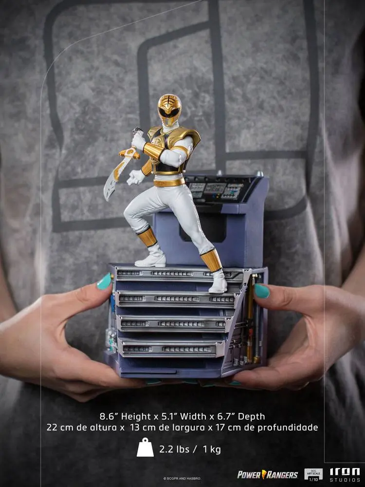 Power Rangers BDS Art Scale 1/10 White Ranger szobor figura 22 cm termékfotó