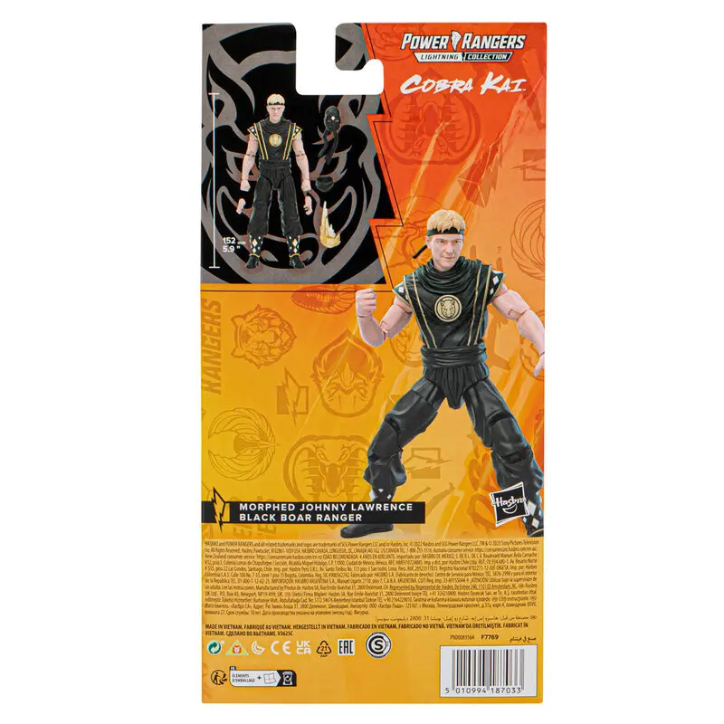 Power Rangers Cobra Kai Ranger Morphed Johnny Lawrence Black Boar figura 15cm termékfotó