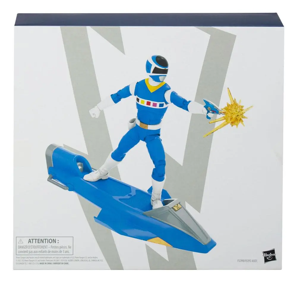 Power Rangers in Space Lightning Collection 2022 Blue Ranger &amp; Galaxy Glider akciófigura 15 cm termékfotó