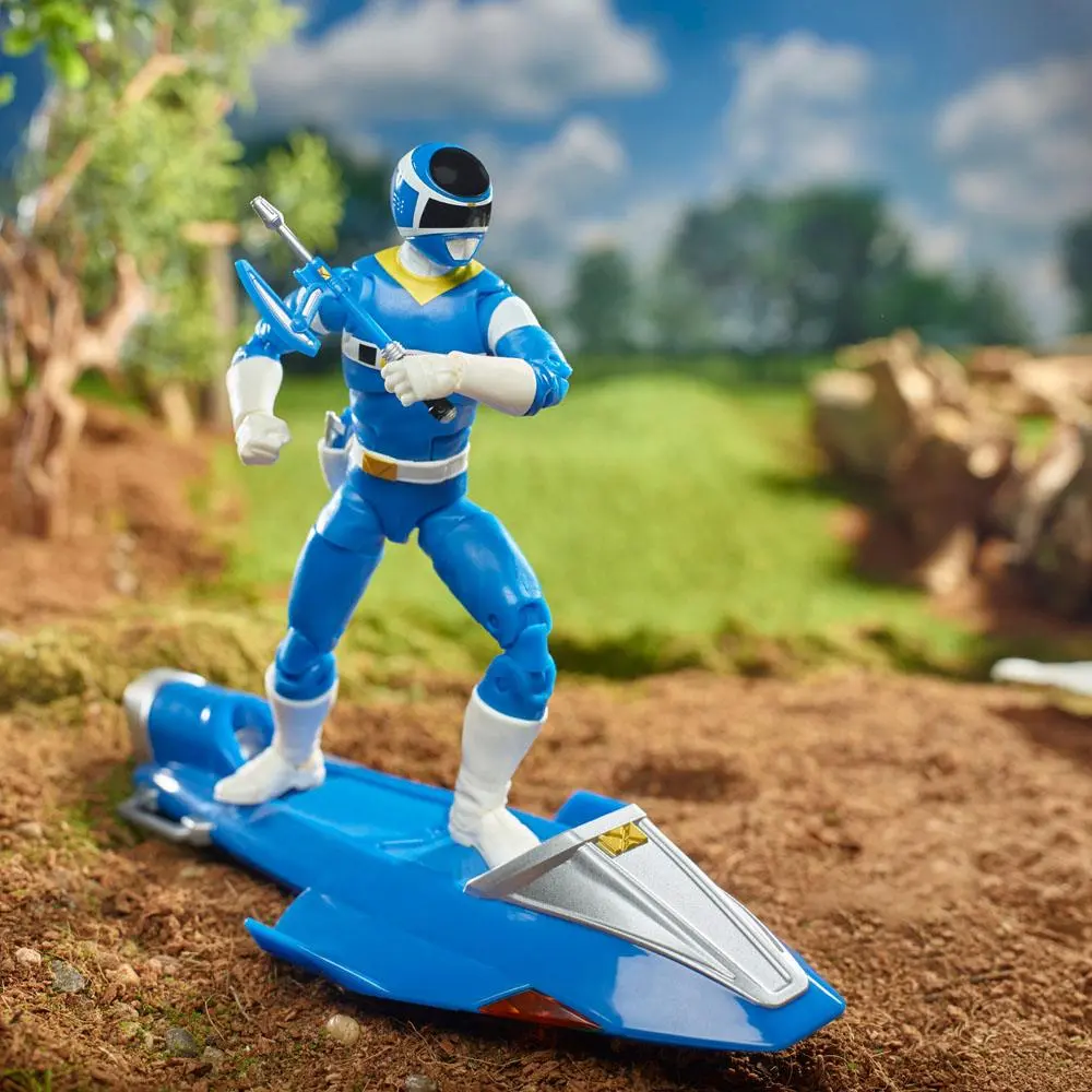 Power Rangers in Space Lightning Collection 2022 Blue Ranger &amp; Galaxy Glider akciófigura 15 cm termékfotó
