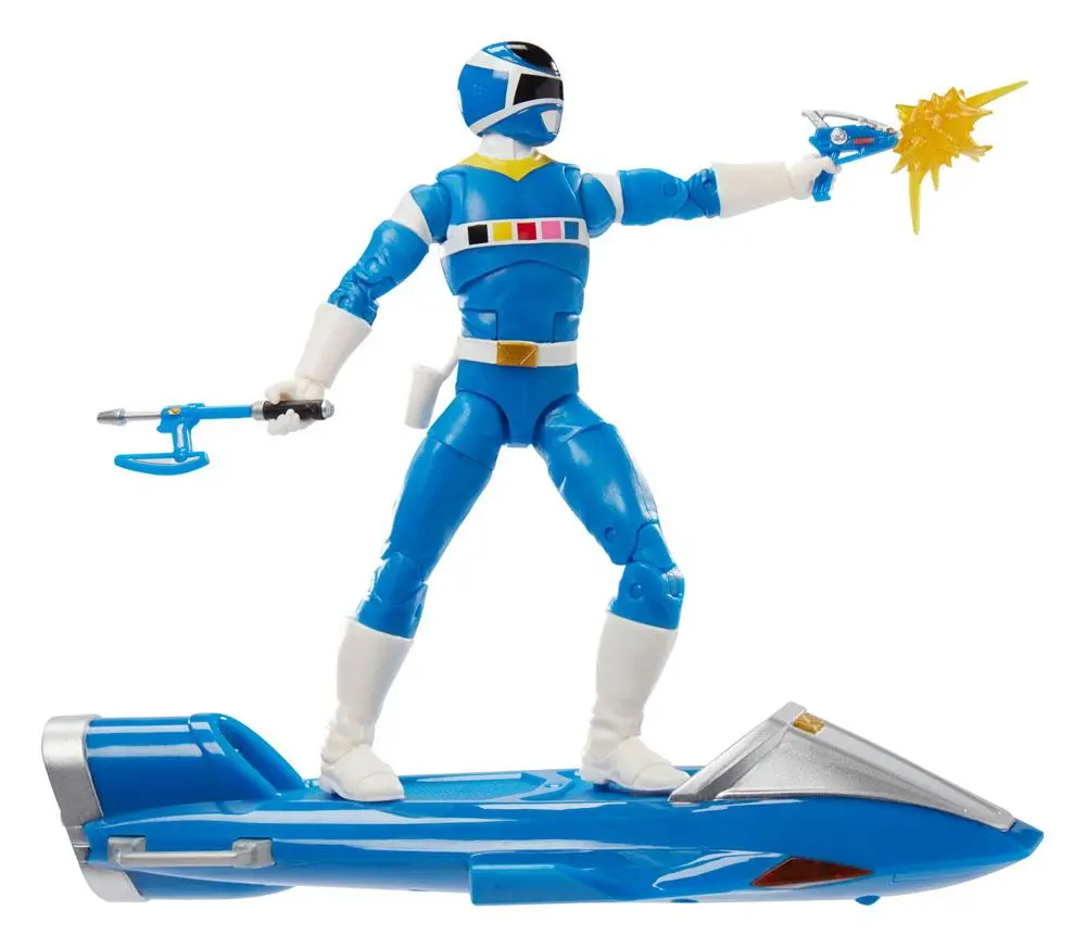 Power Rangers in Space Lightning Collection 2022 Blue Ranger &amp; Galaxy Glider akciófigura 15 cm termékfotó