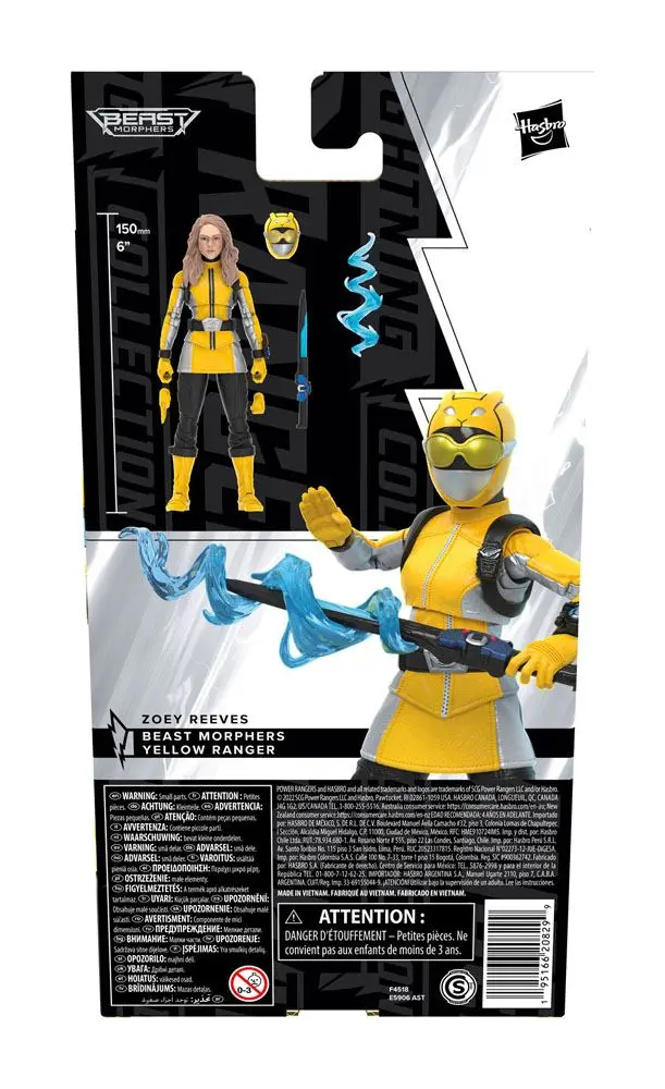 Power Rangers Lightning Collection Beast Morphers Yellow Ranger akciófigura 15 cm termékfotó