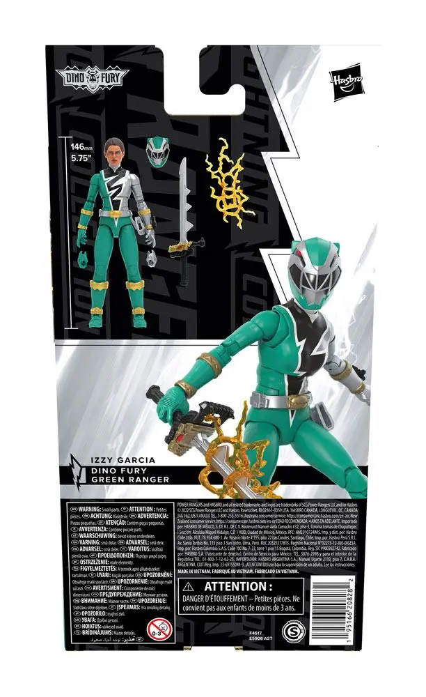 Power Rangers Lightning Collection Dino Fury Green Ranger akciófigura 15 cm termékfotó