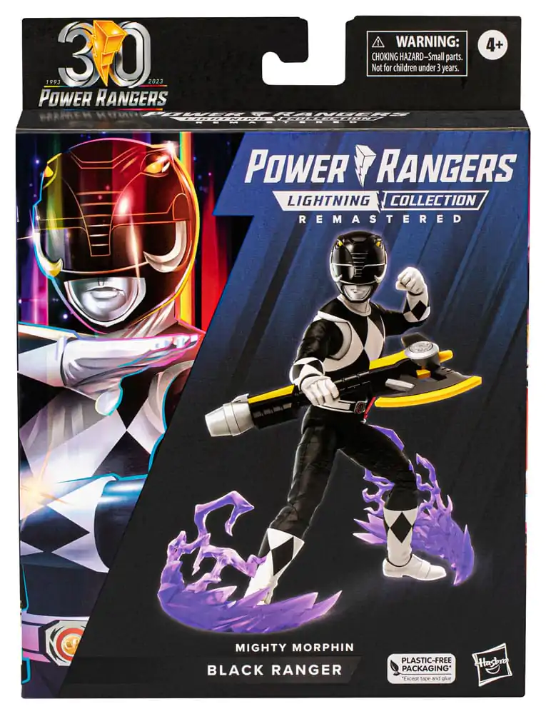 Power Rangers Lightning Collection Remastered Mighty Morphin Black Ranger akciófigura 15 cm termékfotó