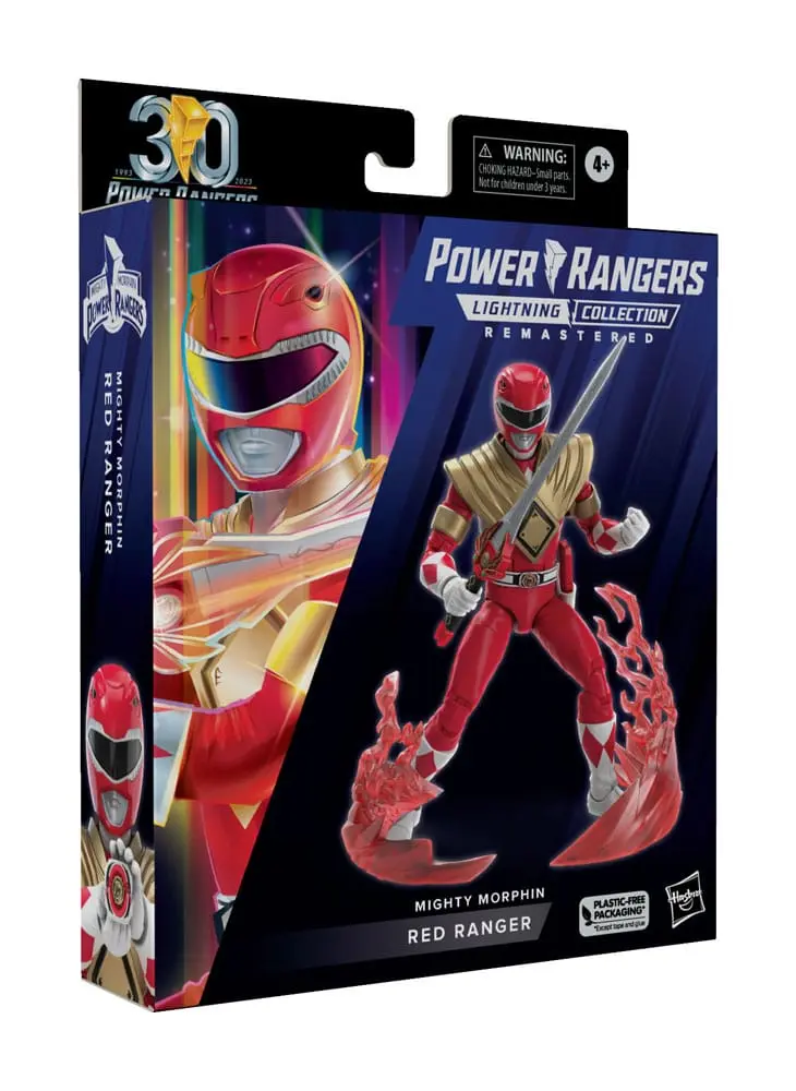 Power Rangers Lightning Collection Remastered Mighty Morphin Red Ranger akciófigura 15 cm termékfotó