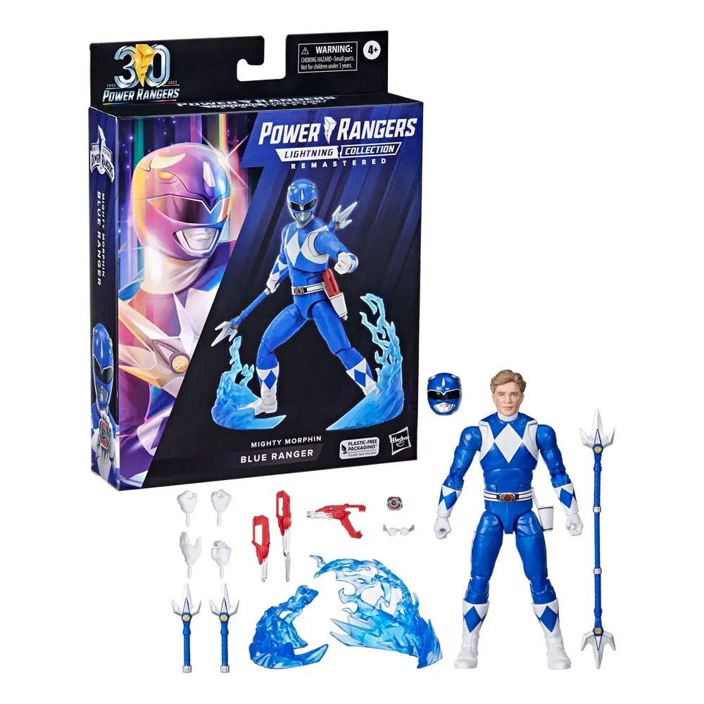 Power Rangers Ligtning Collection Mighty Morphin Blue Ranger akciófigura 15 cm termékfotó