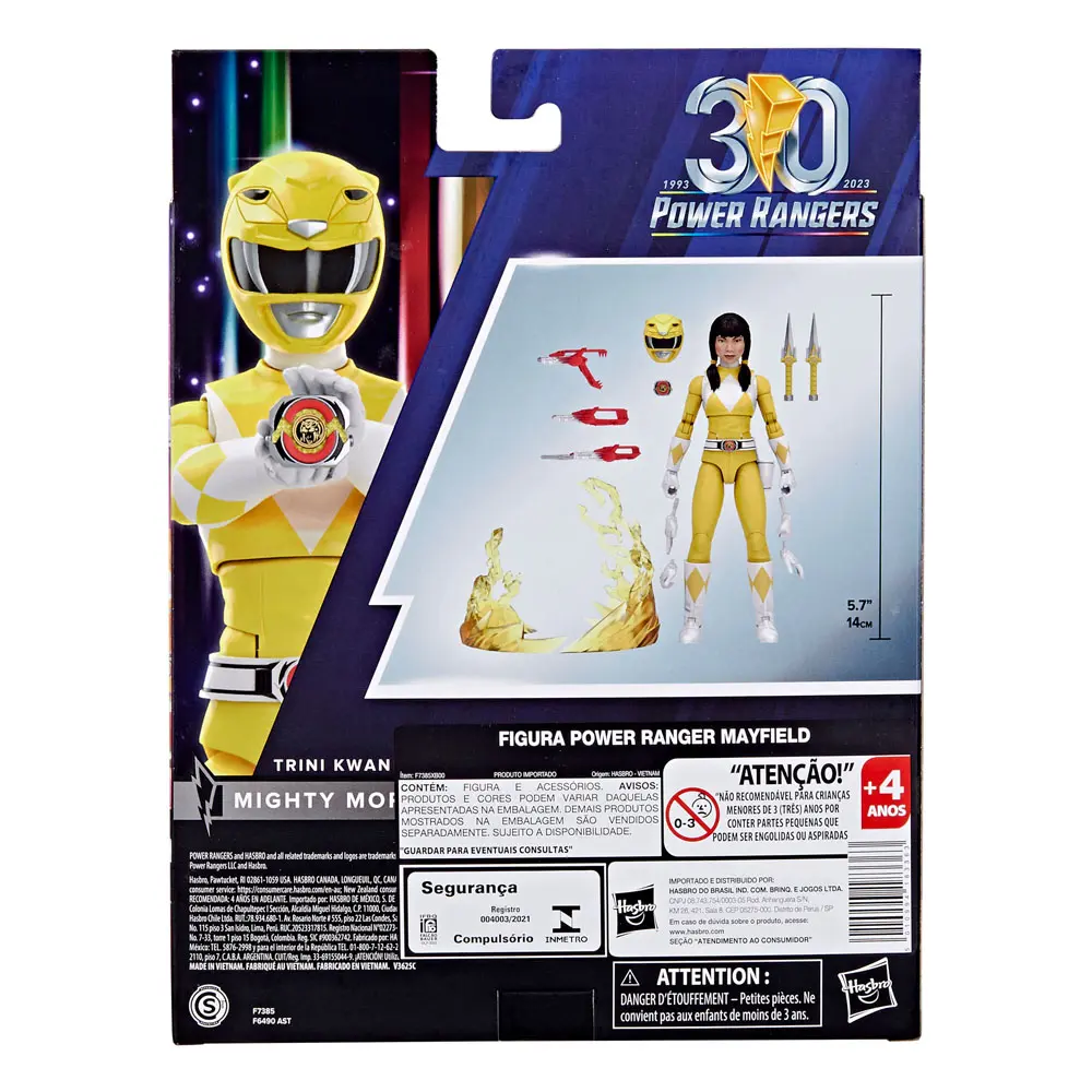 Power Rangers Ligtning Collection Mighty Morphin Yellow Ranger akciófigura 15 cm termékfotó