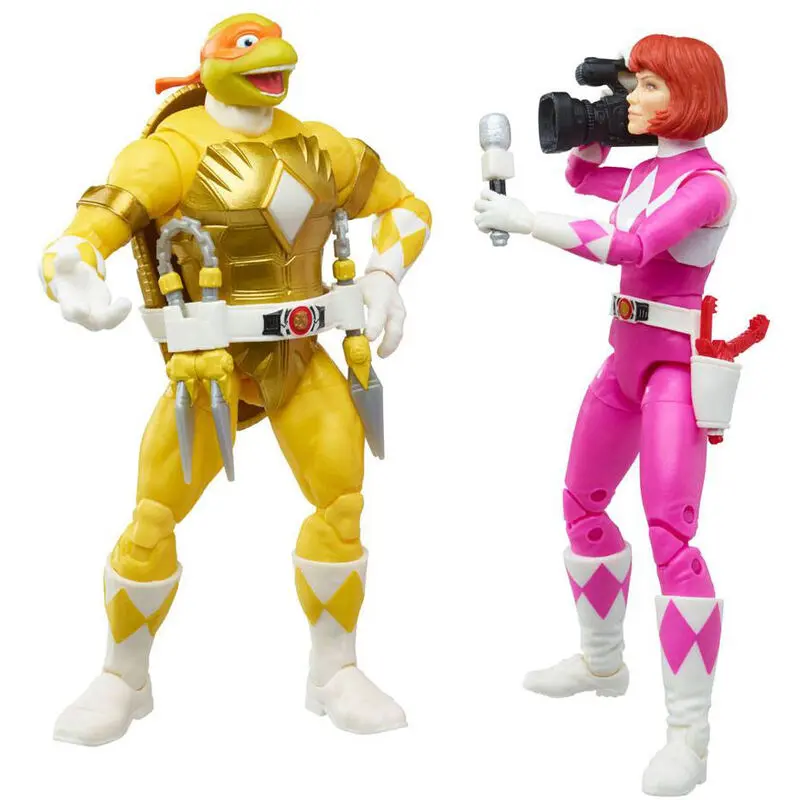 Power Rangers Ninja turtles April Oneil + Michenlangelo figura csomag 15cm termékfotó