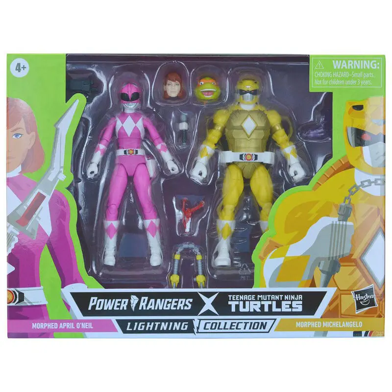 Power Rangers Ninja turtles April Oneil + Michenlangelo figura csomag 15cm termékfotó